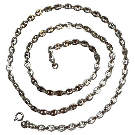 italian sterling silver gucci chain|vintage Gucci chain necklace.